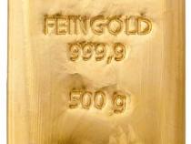 Degussa Goldbarren 500 Gramm