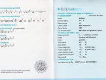 Diamant Brillant 0,53 Carat mit Zertifikat HRD 220000190851