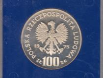 Polen 100 Zloty Silber 1975 Modrzejewska