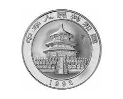 China Panda 1 Unze 1992 PP Silberpanda 10 Yuan