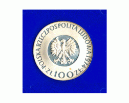 Polen 100 Zlotych Silber 1974 Mikolaj Kopernik