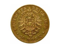 10 Mark Kaiserreich Bayern 1874-1881 Ludwig II Jaeger 196