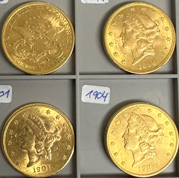 20 Dollar Gold American Liberty Head Münze 