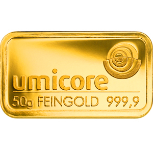 Goldbarren 50 Gramm MIX