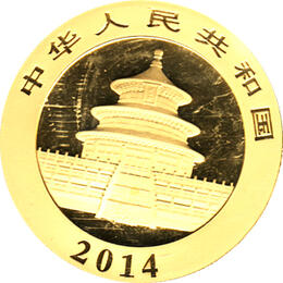 China Panda 1 Unze 2014 Goldpanda 500 Yuan