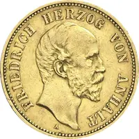 20 Mark Kaiserreich Anhalt 1875 Friedrich I Jaeger 181
