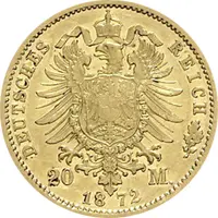 20 Mark Kaiserreich Baden 1872-1873 Friedrich I Jaeger 184