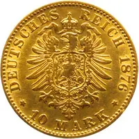 10 Mark Kaiserreich Baden 1875-1888 Friedrich I Jaeger 186