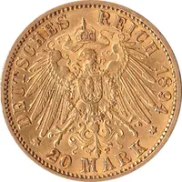 20 Mark Kaiserreich Baden 1894-1895 Friedrich I Jaeger 189