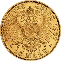 10 Mark Kaiserreich Bremen 1907 Stadtwappen Jaeger 204