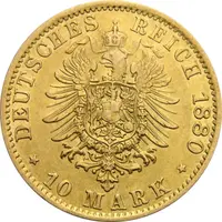 10 Mark Kaiserreich Hamburg 1875-1888 Stadtwappen Jaeger 209