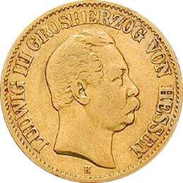 10 Mark Kaiserreich Hessen 1875-1877 Ludwig Jaeger 216
