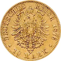 10 Mark Kaiserreich Hessen 1875-1877 Ludwig Jaeger 216