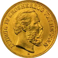 5 Mark Kaiserreich Hessen 1877 Ludwig Jaeger 218