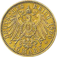 10 Mark Kaiserreich Hessen 1890 Ludwig Jaeger 220