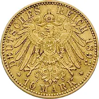 10 Mark Kaiserreich Hessen 1893 Ernst Ludwig Jaeger 222
