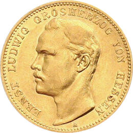 20 Mark Kaiserreich Hessen 1893 Ernst Ludwig Jaeger 223