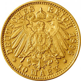 10 Mark Kaiserreich Hessen 1896-1898 Ernst Ludwig Jaeger 224