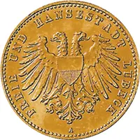 10 Mark Kaiserreich Lübeck 1901-1904 Stadtwappen Jaeger 227