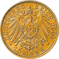 10 Mark Kaiserreich Lübeck 1901-1904 Stadtwappen Jaeger 227