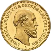 10 Mark Kaiserreich 1878 Mecklenburg Schwerin Jaeger 231 Friedrich Franz