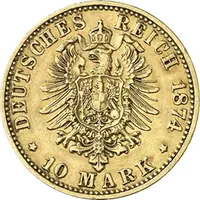 10 Mark Kaiserreich 1874 Oldenburg Nicolaus Jaeger 241