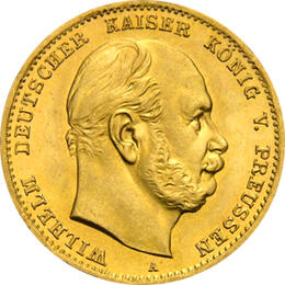 10 Mark Kaiserreich 1872-1873 Preussen Wilhelm I Jaeger 242