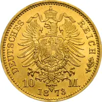 10 Mark Kaiserreich 1872-1873 Preussen Wilhelm I Jaeger 242