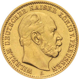 20 Mark Kaiserreich 1871-1873 Preussen Wilhelm I Jaeger 243