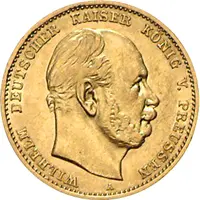 10 Mark Kaiserreich 1874-1888 Preussen Wilhelm I Jaeger 245
