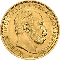 20 Mark Kaiserreich 1874-1888 Preussen Wilhelm I Jaeger 246