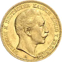 20 Mark Kaiserreich 1888-1889 Preussen Wilhelm II Jaeger 250