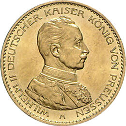 20 Mark Kaiserreich 1913-1915 Preussen Wilhelm Uniform Jaeger 253