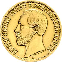 20 Mark Kaiserreich 1874 Schaumburg Lippe J284 Adolf Georg