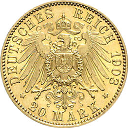 20 Mark Kaiserreich Waldeck Pyrmont Jaeger 288