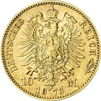 10 Mark Kaiserreich 1872-1873 Württemberg Karl Jaeger 289