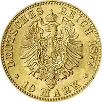 10 Mark Kaiserreich 1874-1888 Württemberg Karl Jaeger 292