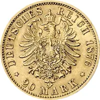 20 Mark Kaiserreich 1874-1876 Württemberg Karl Jaeger 293