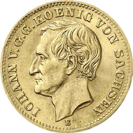 10 Mark Kaiserreich 1872-1873 Sachsen Iohann Jaeger 257