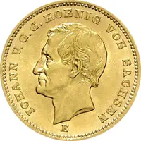 20 Mark Kaiserreich 1872 Sachsen Iohann Jaeger 258