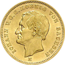 20 Mark Kaiserreich 1873 Sachsen Iohann Jaeger 259
