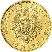 10 Mark Kaiserreich 1874-1888 Sachsen Albert Jaeger 261