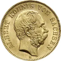 20 Mark Kaiserreich 1874-1878 Sachsen Albert Jaeger 262