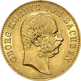 10 Mark Kaiserreich 1903-1904 Sachsen Georg Jaeger 265