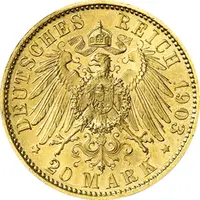 20 Mark Kaiserreich 1903 Sachsen Georg Jaeger 266