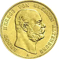 20 Mark Kaiserreich 1887 Sachsen Altenburg Ernst Jaeger 269