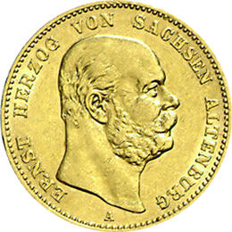 20 Mark Kaiserreich 1887 Sachsen Altenburg Ernst Jaeger 269