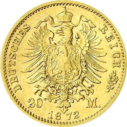 20 Mark Kaiserreich 1872 Sachsen Coburg Gotha Ernst Jaeger 270