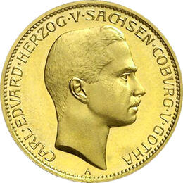 10 Mark Kaiserreich 1905 Sachsen Coburg Gotha Eduard Jaeger 273