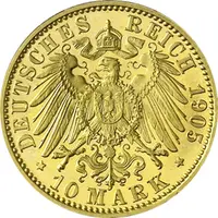 10 Mark Kaiserreich 1905 Sachsen Coburg Gotha Eduard Jaeger 273